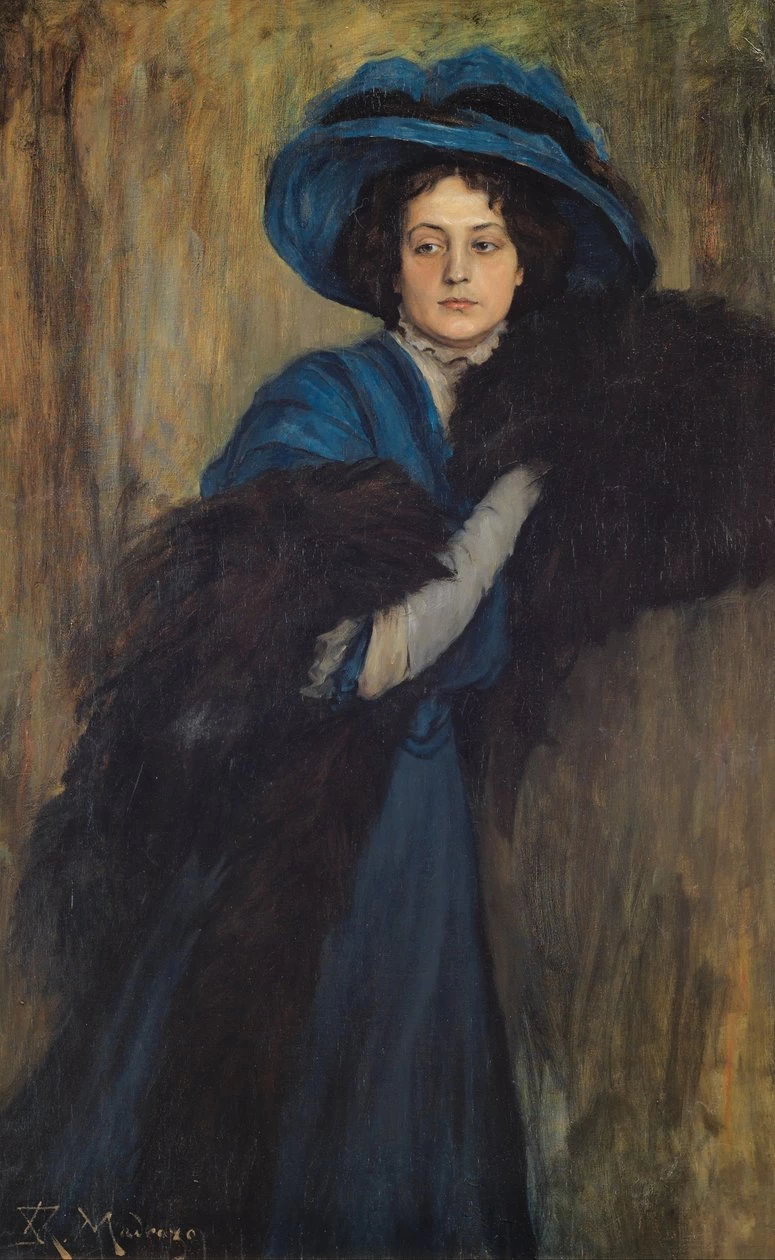 Raimundo Madrazo - Ritratto di una signora in blu